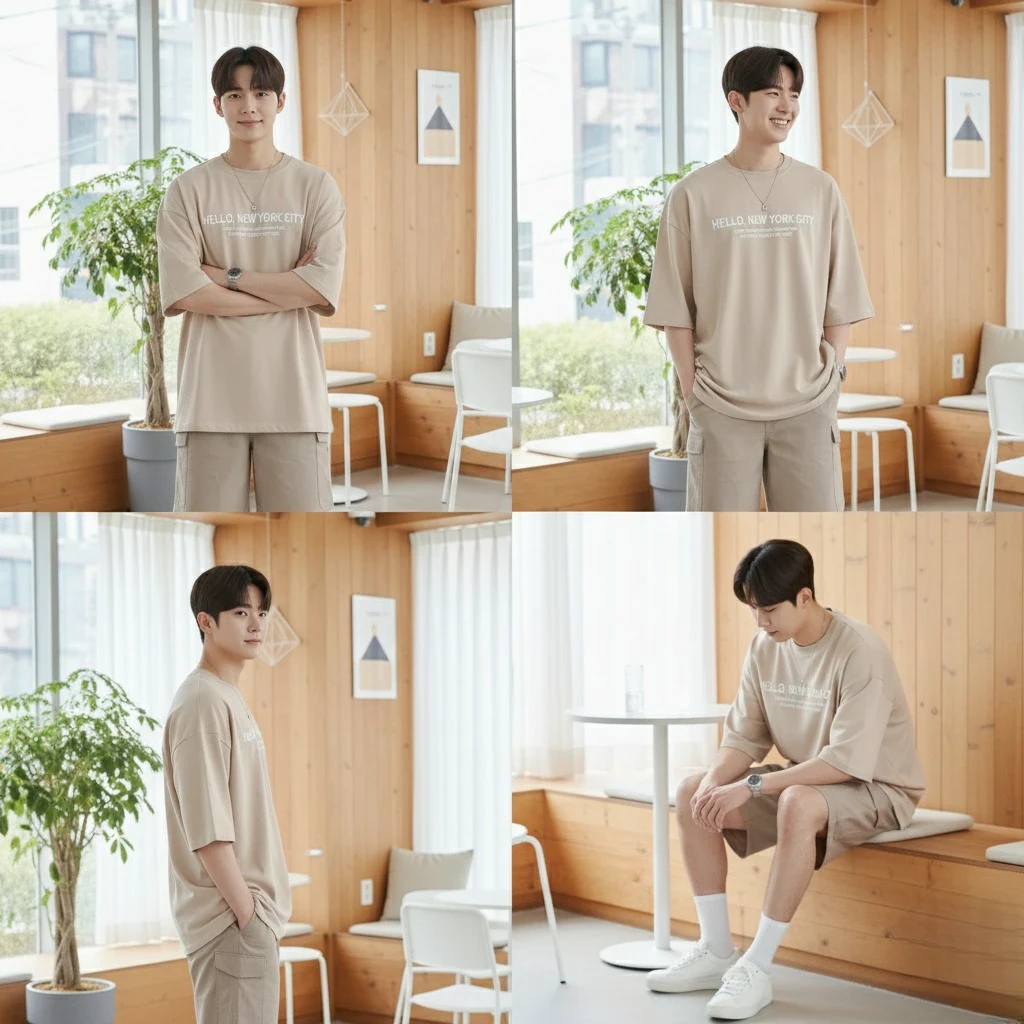 Men's Oversized Cotton Blend T-Shirt