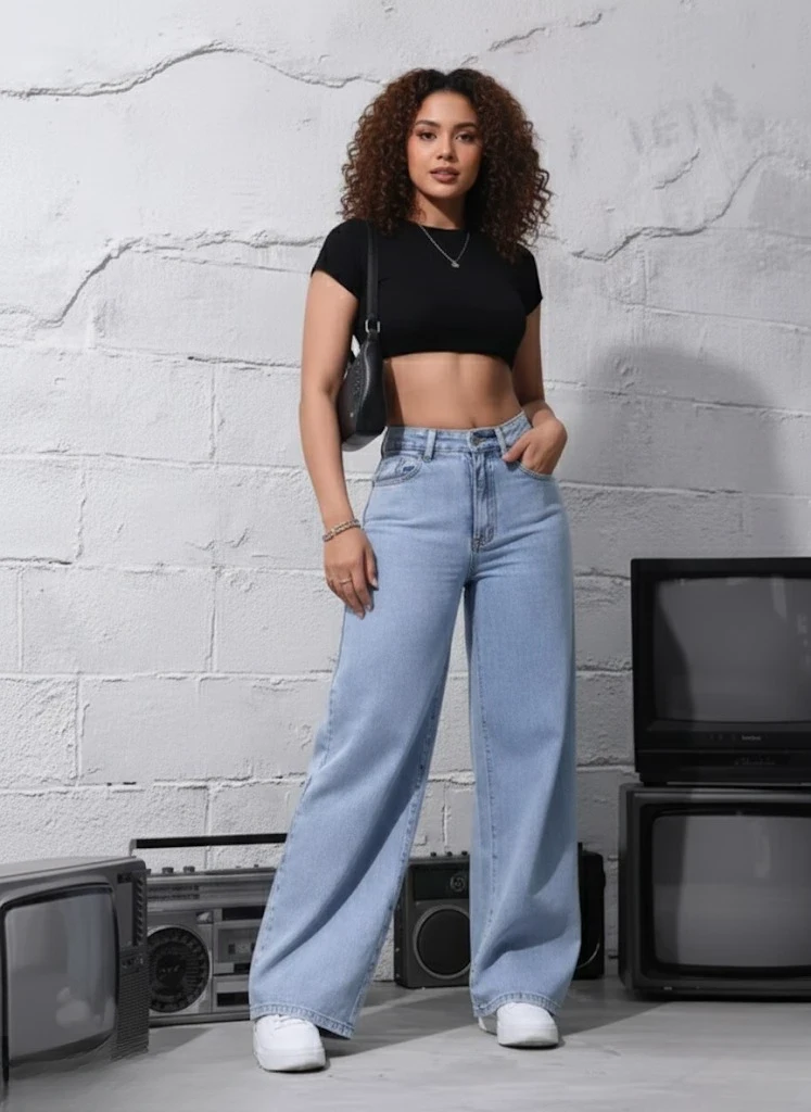 Denim Wide Leg Women's Baggy Jeans
