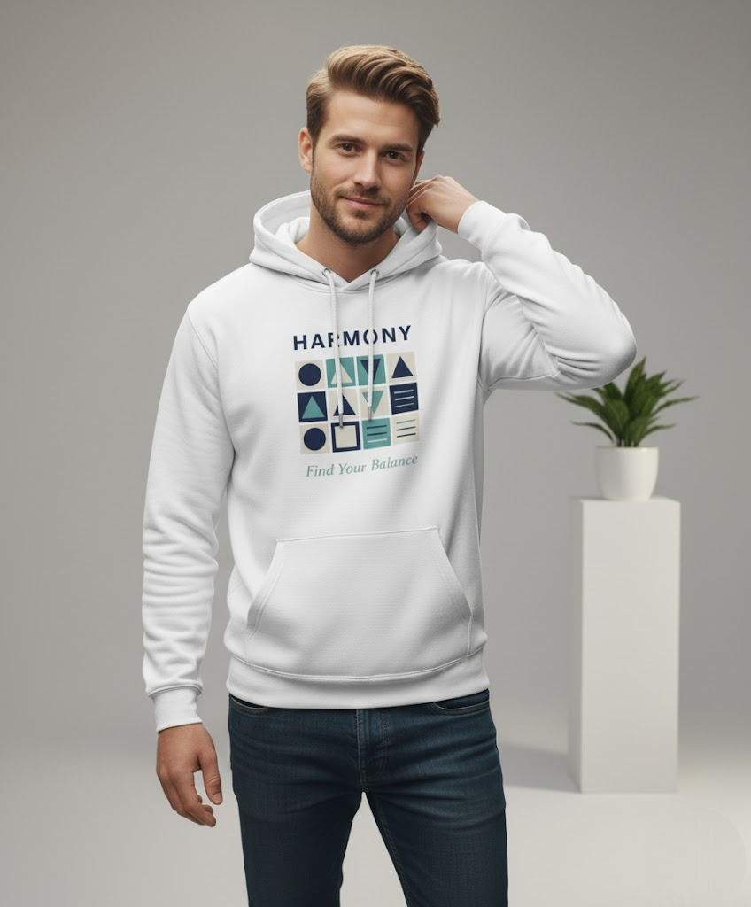 Harmony - Find Your Balance Geometric Hoodie