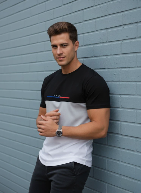 The Euro Block T-Shirt Crew Neck