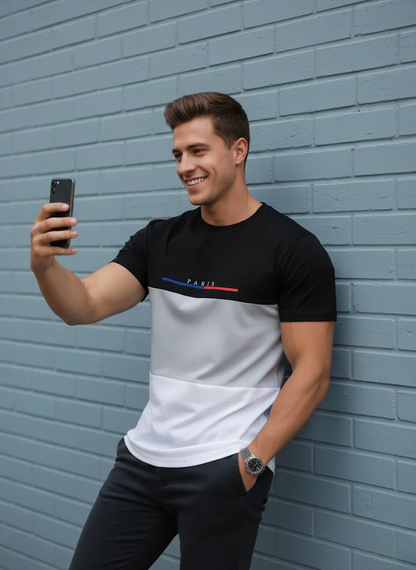 The Euro Block T-Shirt Crew Neck