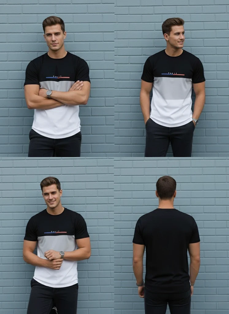 The Euro Block T-Shirt Crew Neck