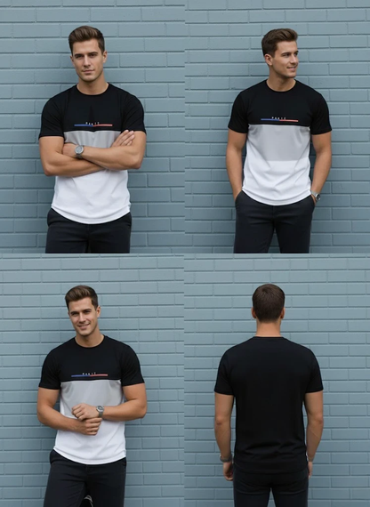 The Euro Block T-Shirt Crew Neck