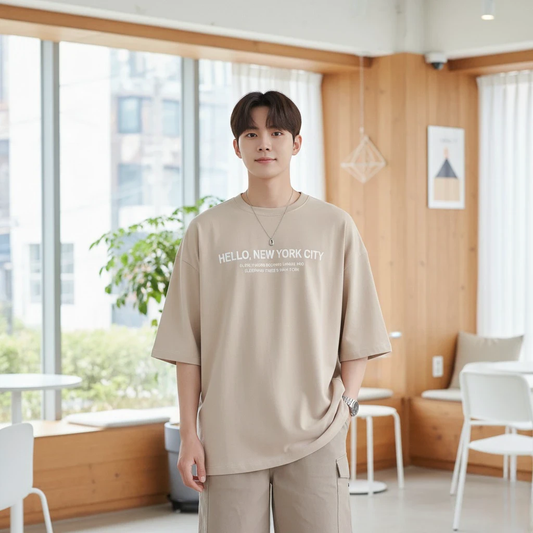 Men's Oversized Cotton Blend T-Shirt