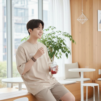 Men's Oversized Cotton Blend T-Shirt