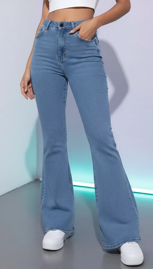 Women Ankle Length Bell-Bottom Jeans