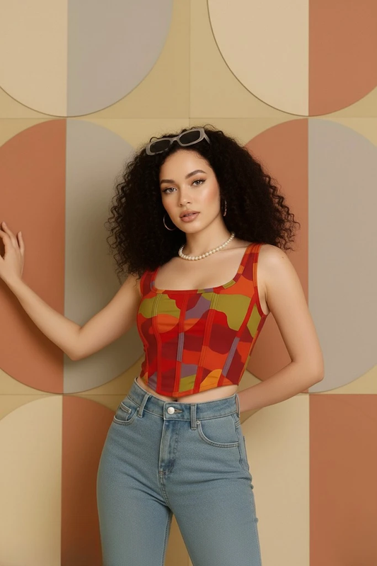 Women's Printed Sleeveless Top