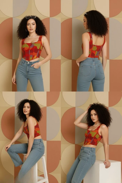 Women's Printed Sleeveless Top