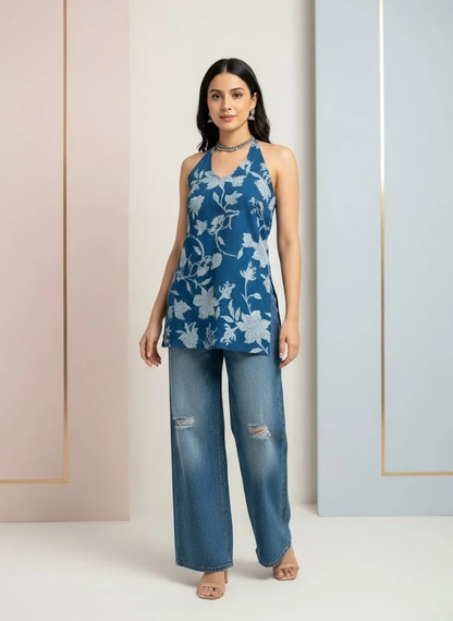 Halter Neck short kurti