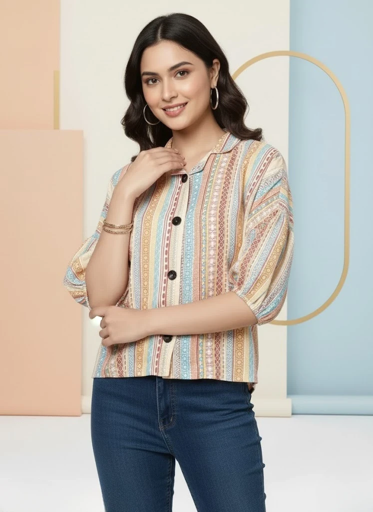 Women's Printed Casual designer shirt