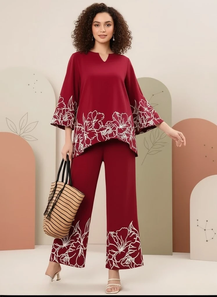 Maroon Marquessa Co-ord Set