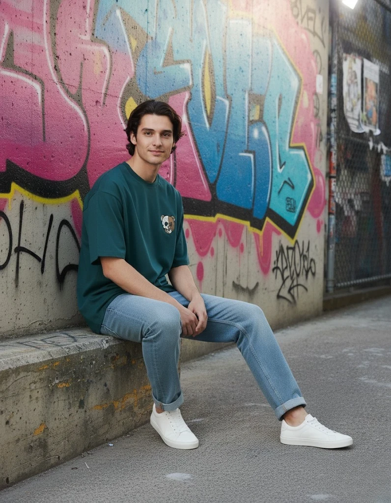 Men's Oversized Crew-Neck T-Shirt