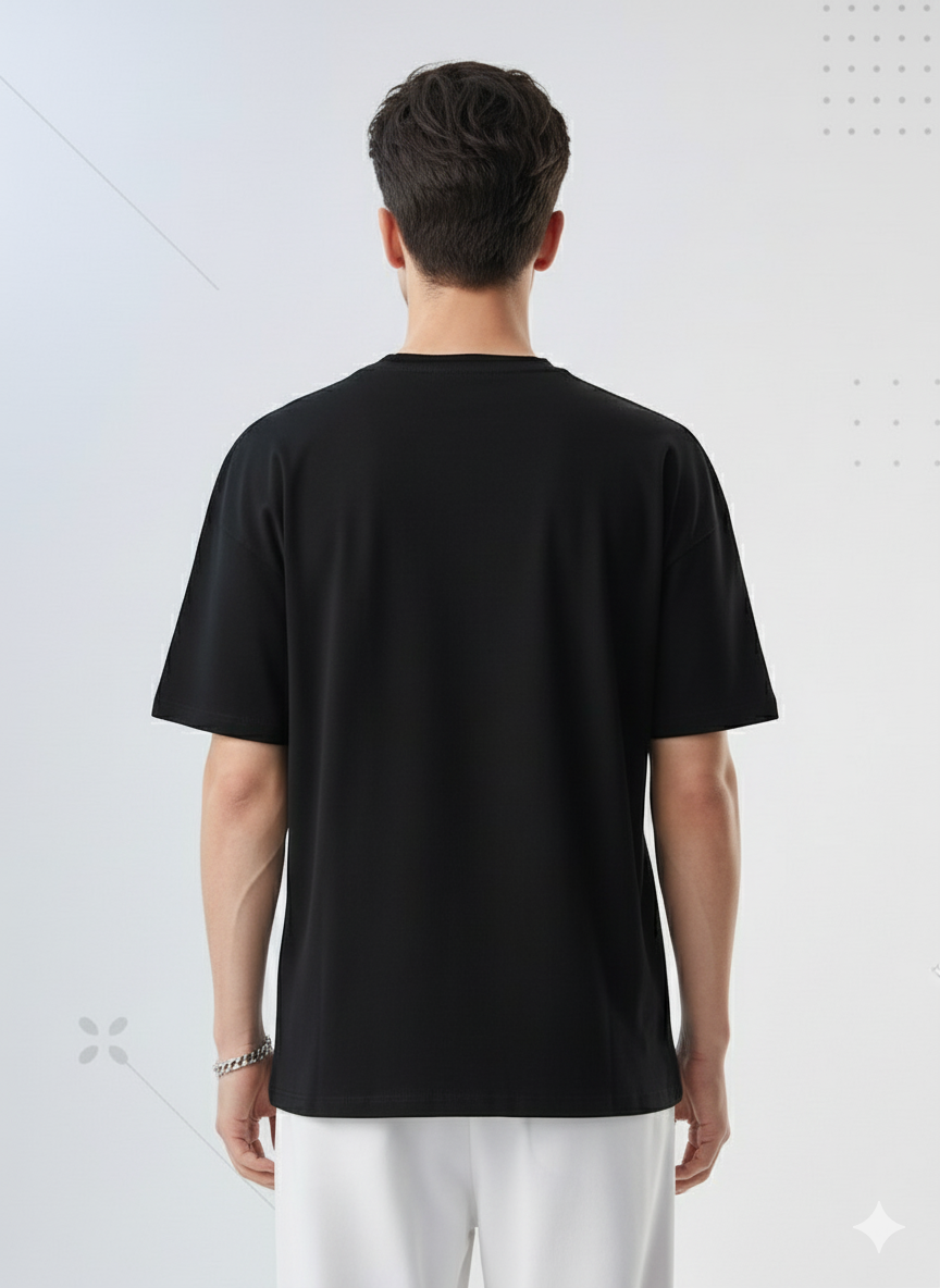 Gothic Printed Round Neck Oversize T-Shirt