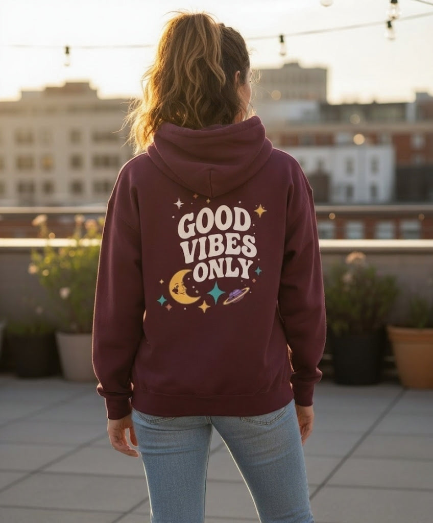 Good Vibes Only Fleece Hoodie