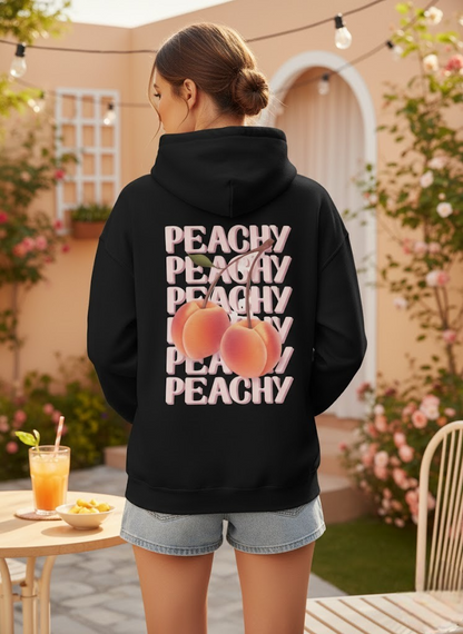 Peachy Retro Stacked Pullover Hoodie