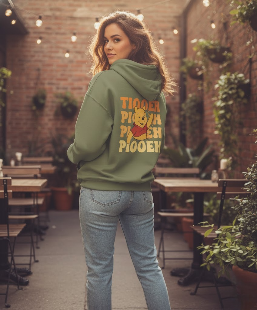 Retro Winnie the Pooh Stacked Hoodie