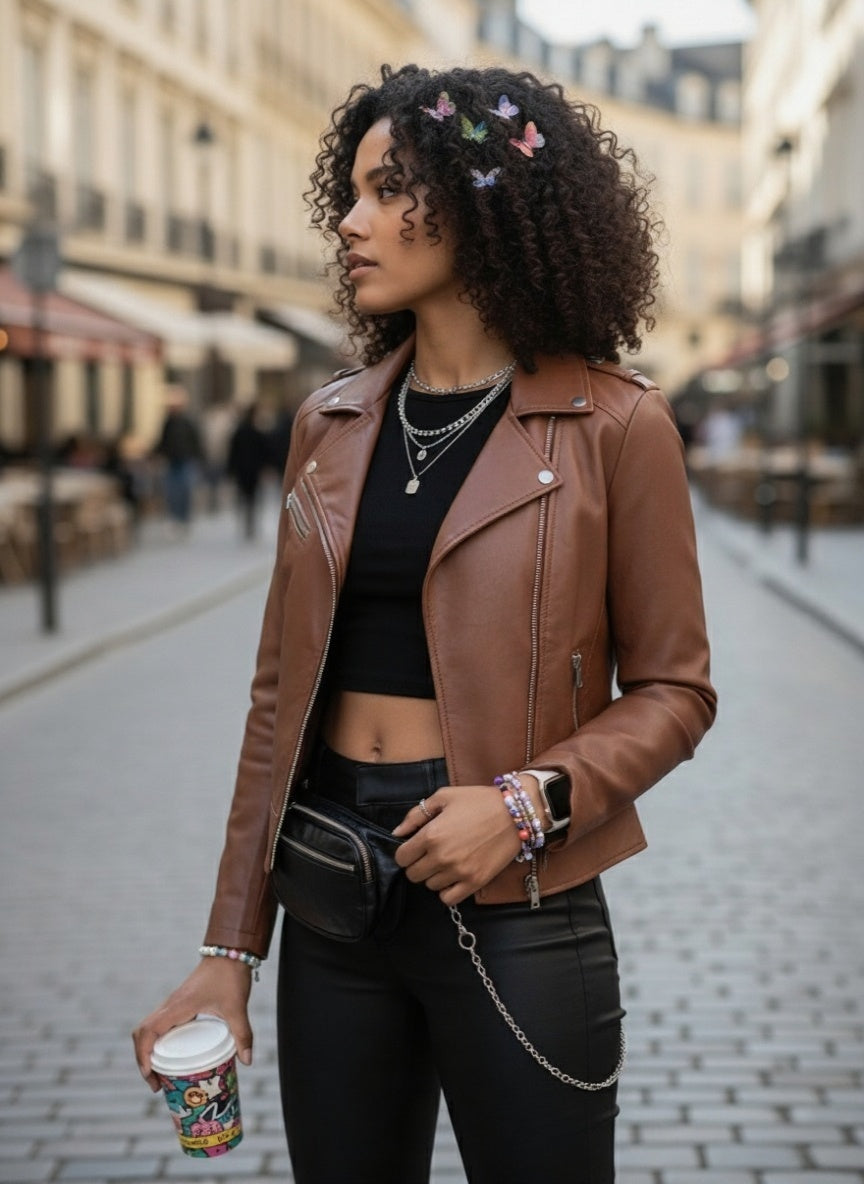 Ladies Biker Jacket