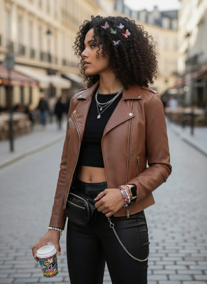 Ladies Biker Jacket