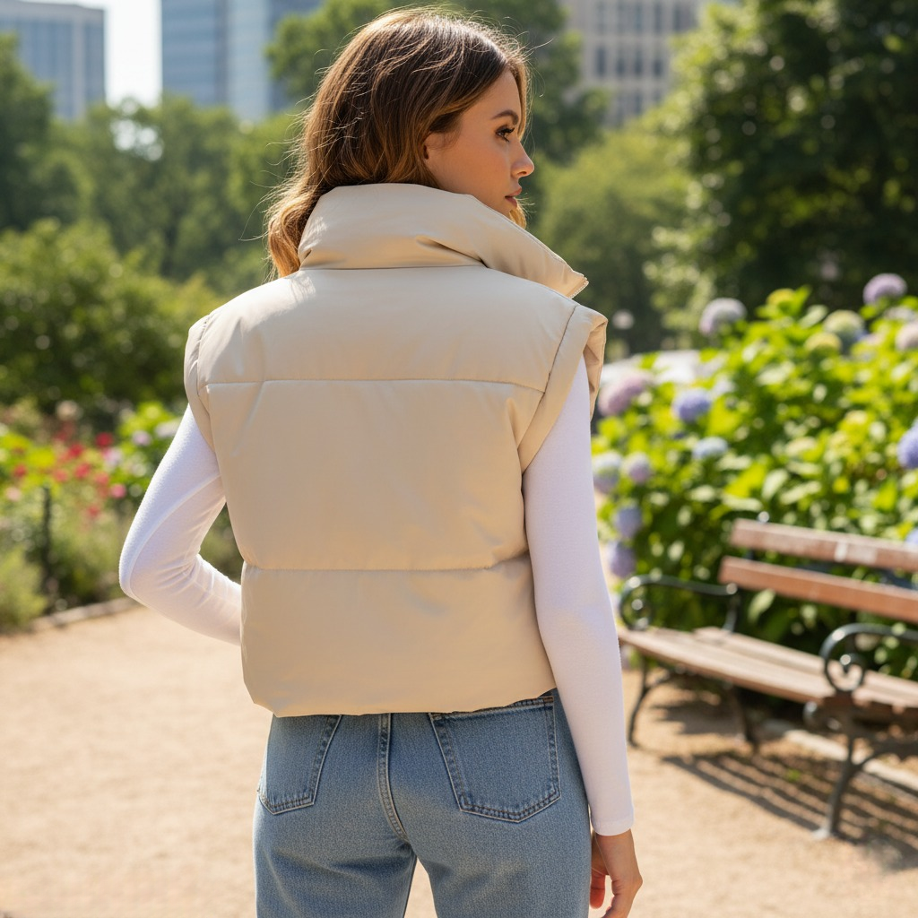 Women's Cropped Puffer Vest