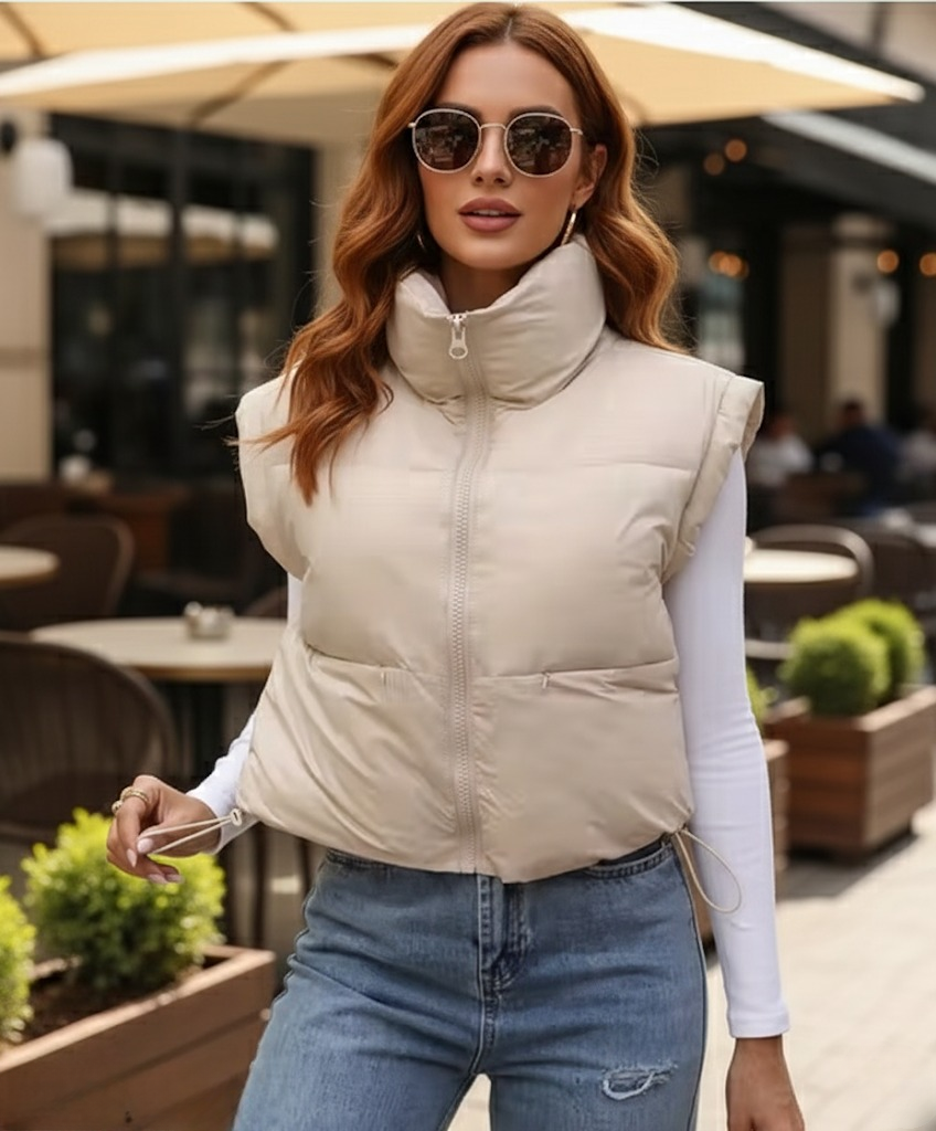 Women's Cropped Puffer Vest