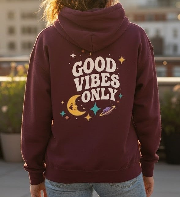 Good Vibes Only Fleece Hoodie
